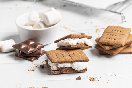 Grain-Free S'mores with chocolate and marshmallows
